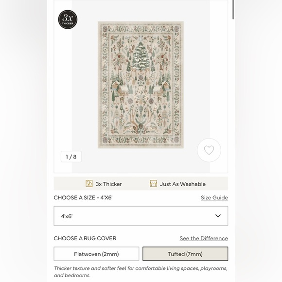 ***SOLD***BRAND NEW Juniper Neutral Multicolor Tufted Rug by Ruggable. - Picture 2 of 4